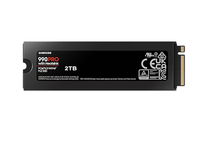 SAMSUNG 990 PRO PCIe 4.0 NVMe M.2 固態硬碟 2TB ( 含散熱片 ) (MZ-V9P2T0CW) SAMSUNG 990 PRO PCIe 4.0 NVMe M.2 固態硬碟 2TB ( 含散熱片 ) (MZ-V9P2T0CW)