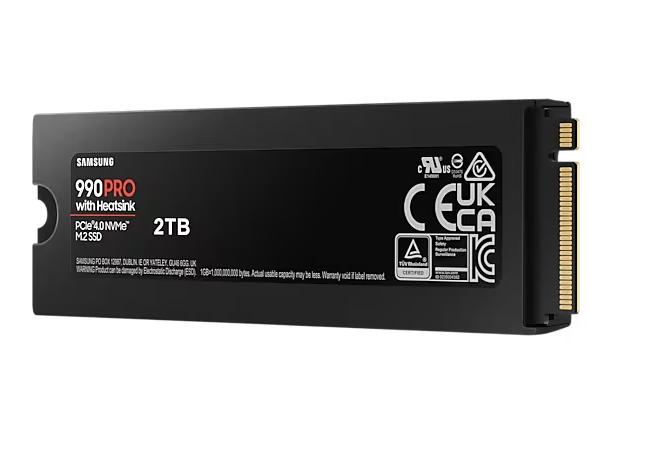 SAMSUNG 990 PRO PCIe 4.0 NVMe M.2 固態硬碟 2TB ( 含散熱片 ) (MZ-V9P2T0CW) SAMSUNG 990 PRO PCIe 4.0 NVMe M.2 固態硬碟 2TB ( 含散熱片 ) (MZ-V9P2T0CW)