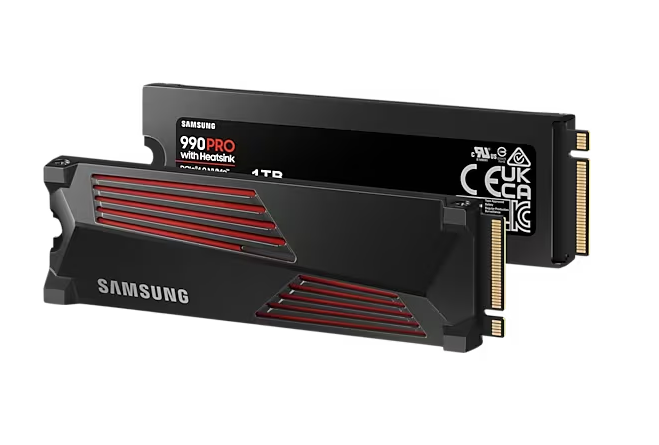 SAMSUNG 990 PRO PCIe 4.0 NVMe M.2 固態硬碟 1TB ( 含散熱片 ) (MZ-V9P1T0CW)