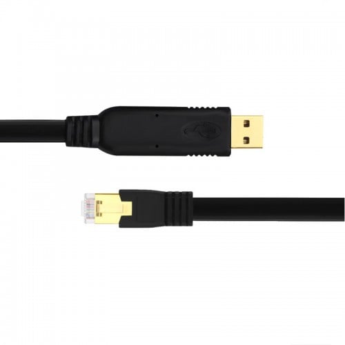EW USB to RJ45 Gold Plated Console Flat Cable 1.5m