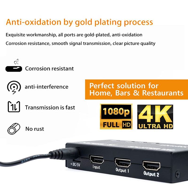 HDMI Splitter 1 to 2 with Power supply - ULTRA HD 超高清 4K x 2K HDMI Splitter 1 to 2 with Power supply - ULTRA HD 超高清 4K x 2K