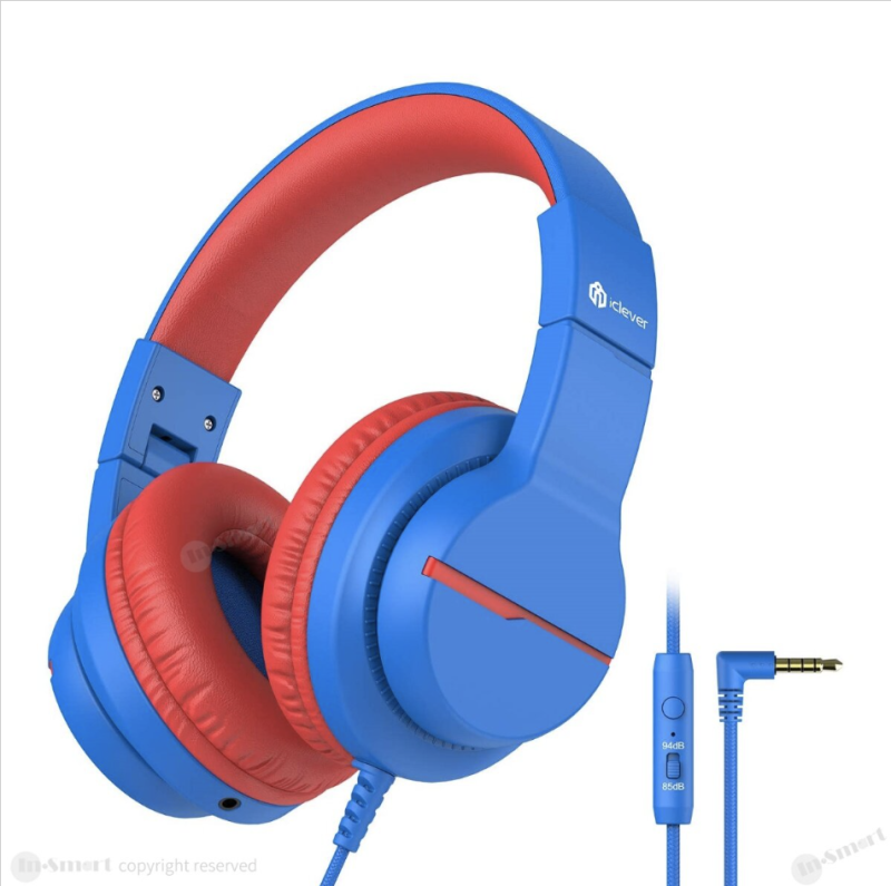 iClever - 兒童學習耳機 2檔音量聽覺保護 85 / 94 dB 頭戴式可共享音樂接頭 HS19