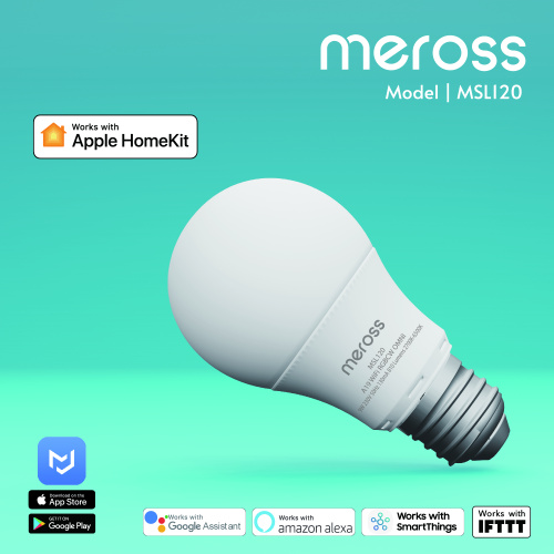 Meross 智能彩光燈膽 E27 支援 Apple HomeKit MSL120