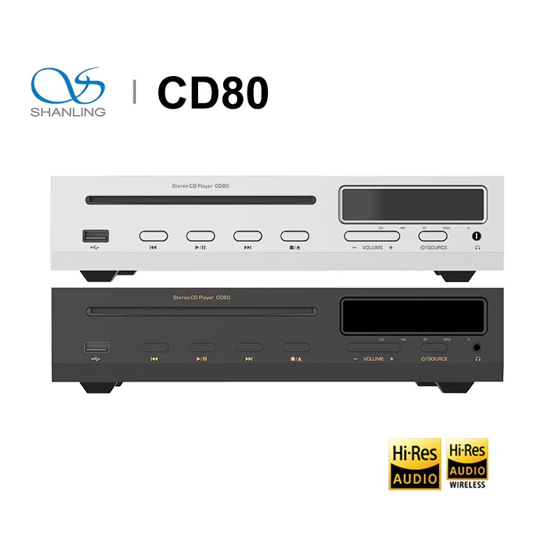 【超筍特價音響組合】Shanling 山靈 CD80 多功能 CD 播放器 x Audioengine HD4 Black 藍芽有源書架喇叭 【原裝行貨】【全港免運】
