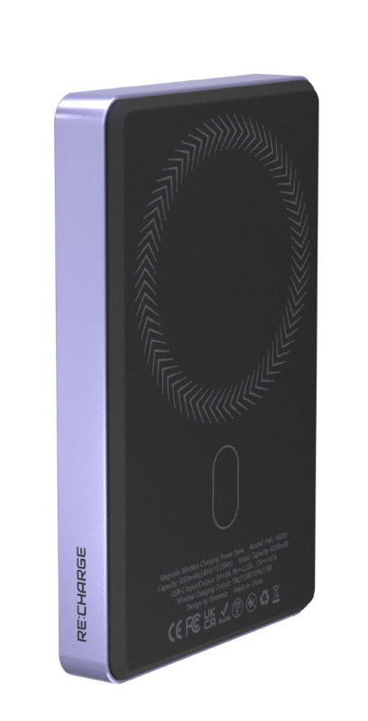 Elementz UltraSlim Series PWL-10K 10000mAh 一貼即充數字電量顯示 磁吸無線充電行動電源 [2色]