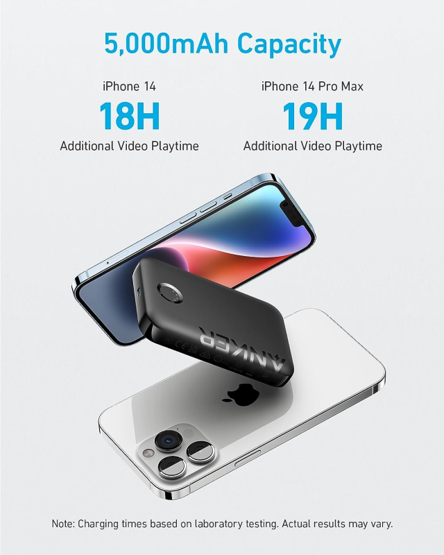 Anker 321 MagGo Battery (PowerCore Magnetic 5K)5,000mAh 磁吸無線便攜式充電器 (A1616)