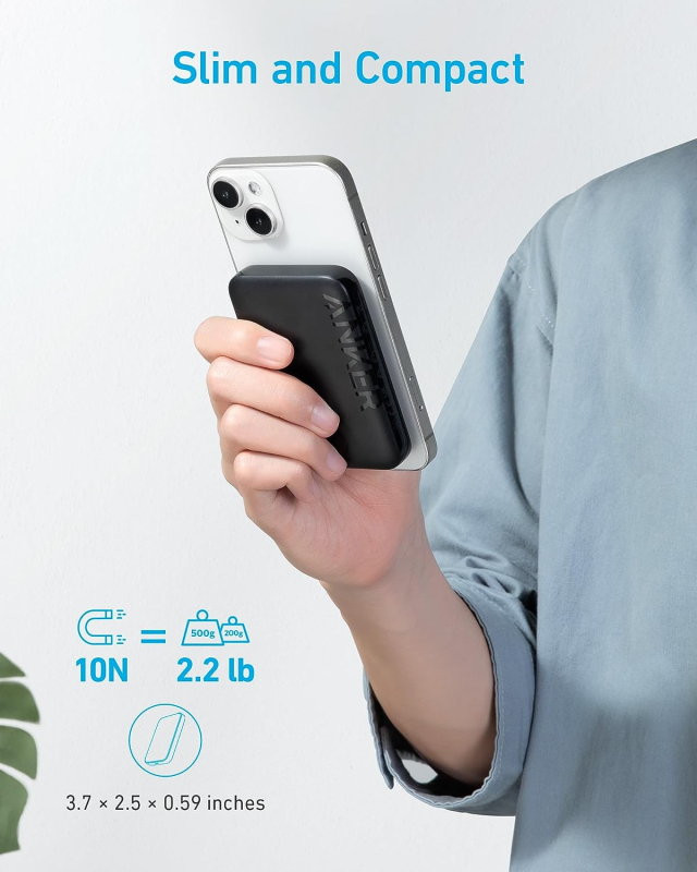 Anker 321 MagGo Battery (PowerCore Magnetic 5K)5,000mAh 磁吸無線便攜式充電器 (A1616)