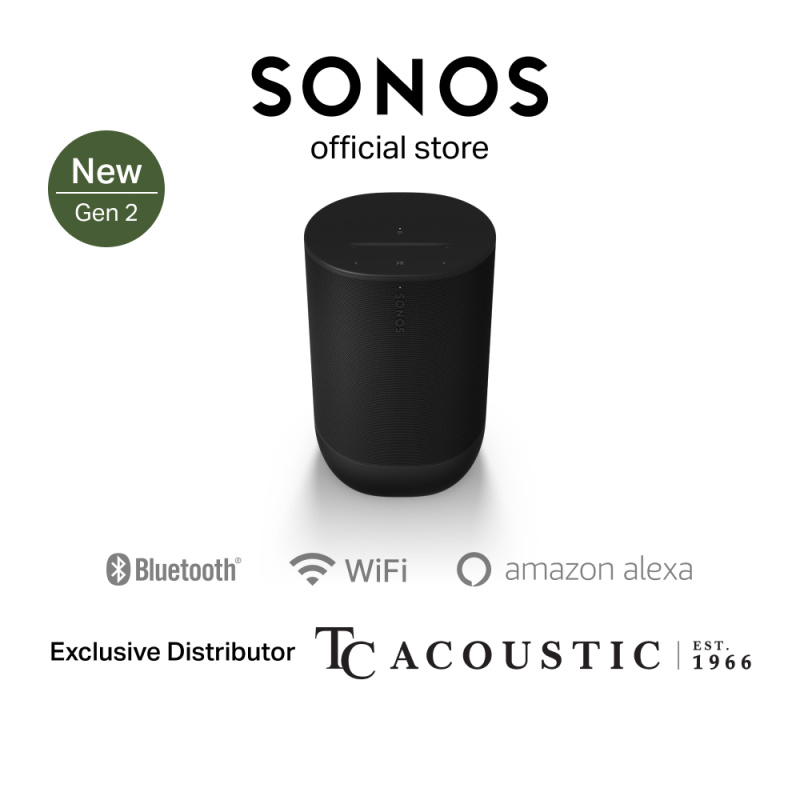 Sonos Move 2 可攜式無線智能揚聲器｜WiFi 藍牙 [2色]
