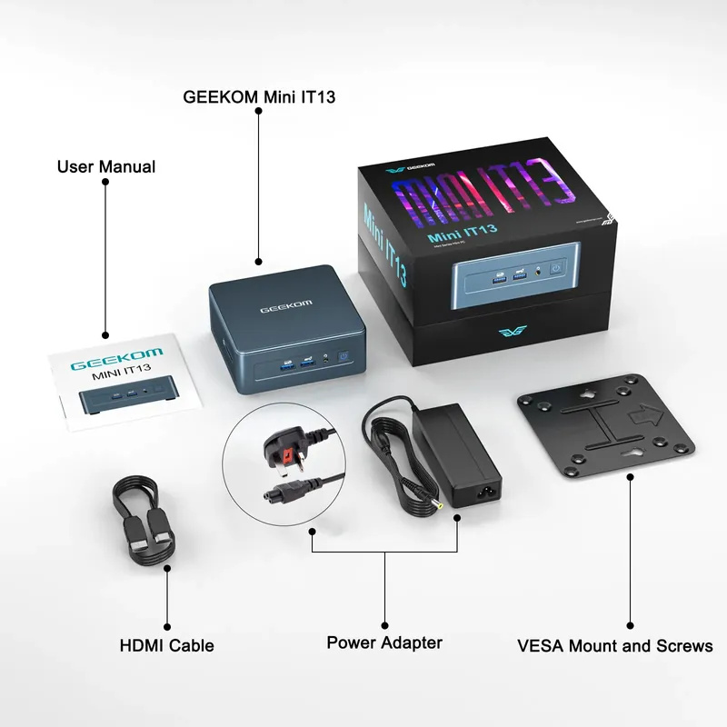 GEEKOM Mini IT13 Mini-PC (i5 / i7 / i9 + 32GB/1TB) - D corner