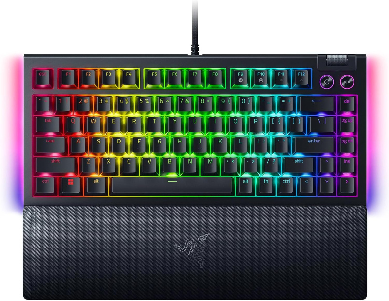 Razer BlackWidow V4 75% 熱插拔機械式電競鍵盤 (黑色 / 白色)