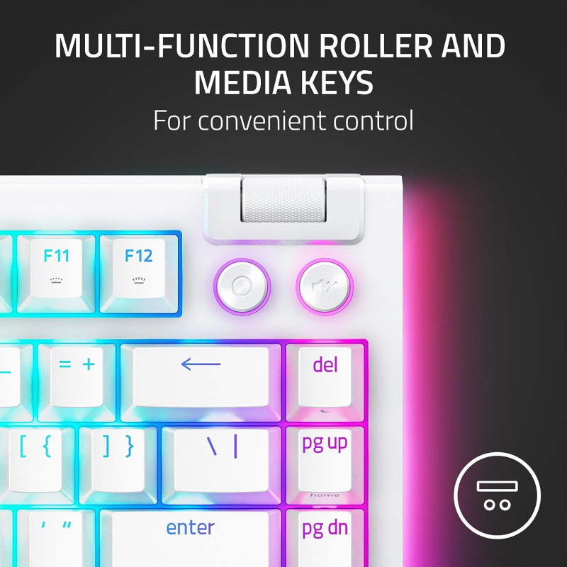 Razer BlackWidow V4 75% 熱插拔機械式電競鍵盤 (黑色 / 白色)