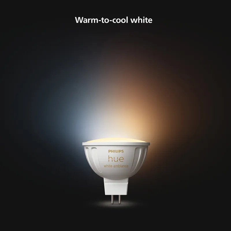 Philips 飛利浦 Hue MR16 White Ambiance 黃白光智能燈泡 4.8W