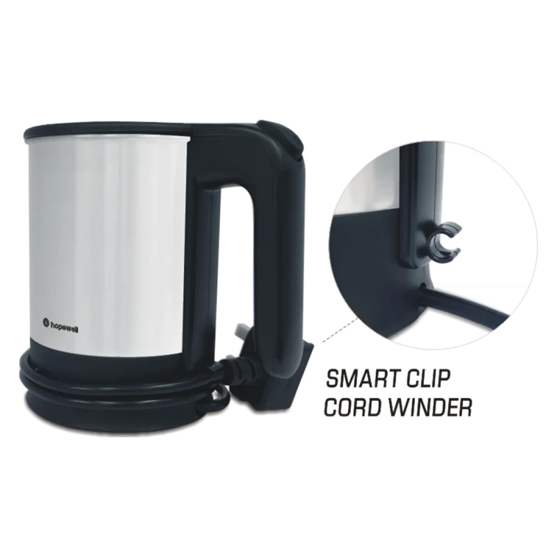【旅行必備】Hopewell Dual Voltage Travel Kettle 雙電壓旅行電熱水壺 (0.5公升) KET-305V【原裝行貨一年保養】