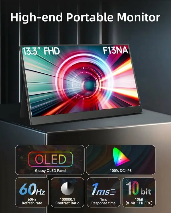 Intehill 便攜式顯示器 F13NA 13.3" FHD OLED (MO-IF13NA+LB-IMON)