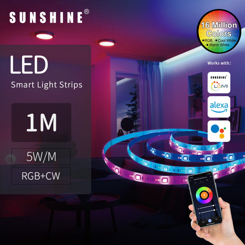 SUNSHINE 陽光照明 LED WIFI藍芽智能燈帶 彩光+黃白光  APP智能控製