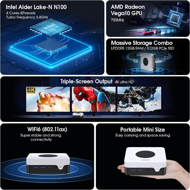 Chuwi 馳為 LarkBox X 2023 Mini-PC [Intel N100, 12+512GB SSD] [CS-CLBN100]