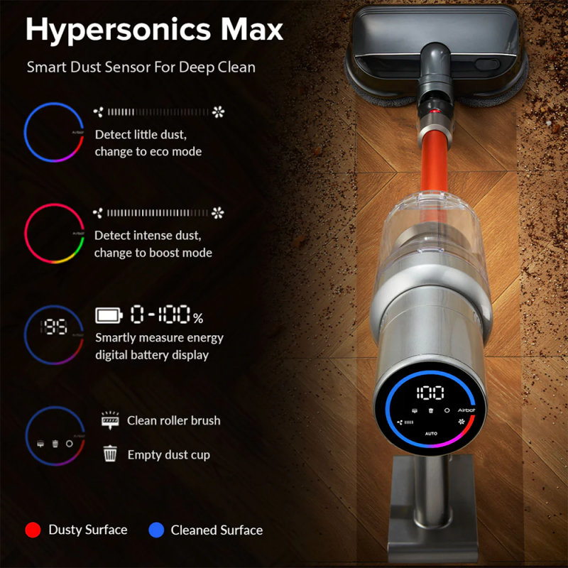 Airbot Hypersonics MAX 33000Pa 拖地吸塵二合一無線吸塵機