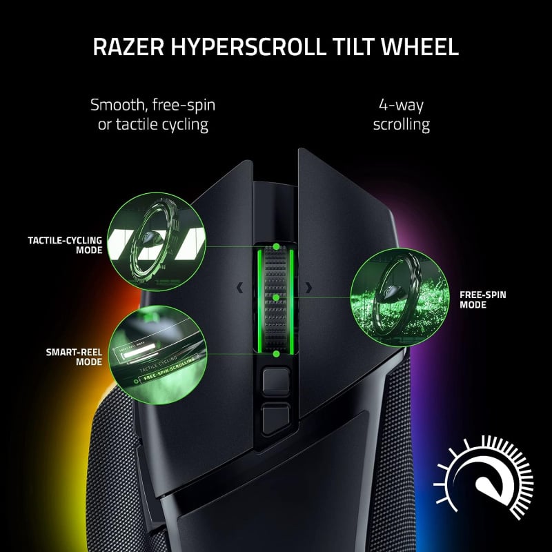 Razer Basilisk V3 Pro 無線遊戲滑鼠 (黑/白色)