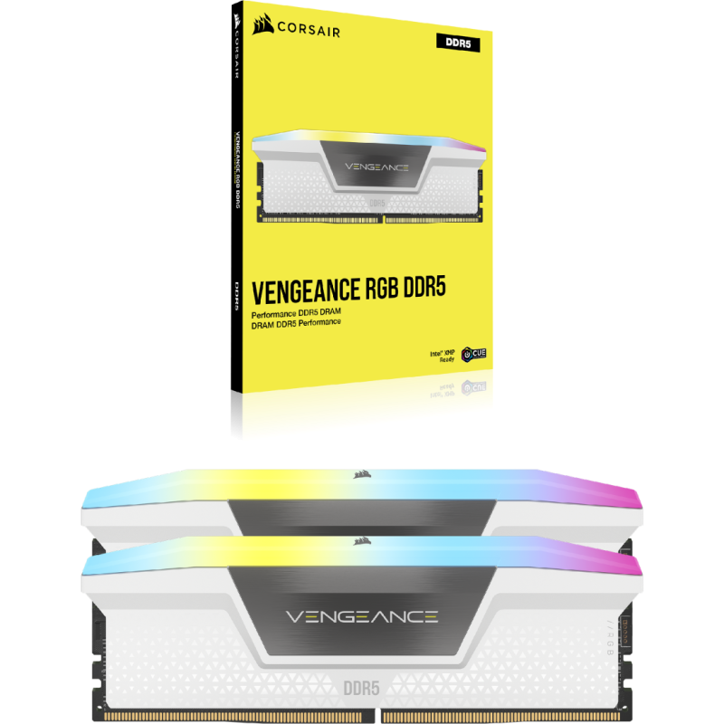 Corsair VENGEANCE ® RGB 32GB (2x16GB) DDR5 DRAM 6000MT/s C36 AMD EXPO & Intel XMP  Memory Kit — Black / White ( CMH32GX5M2E6000Z36 / CMH32GX5M2E6000Z36W )