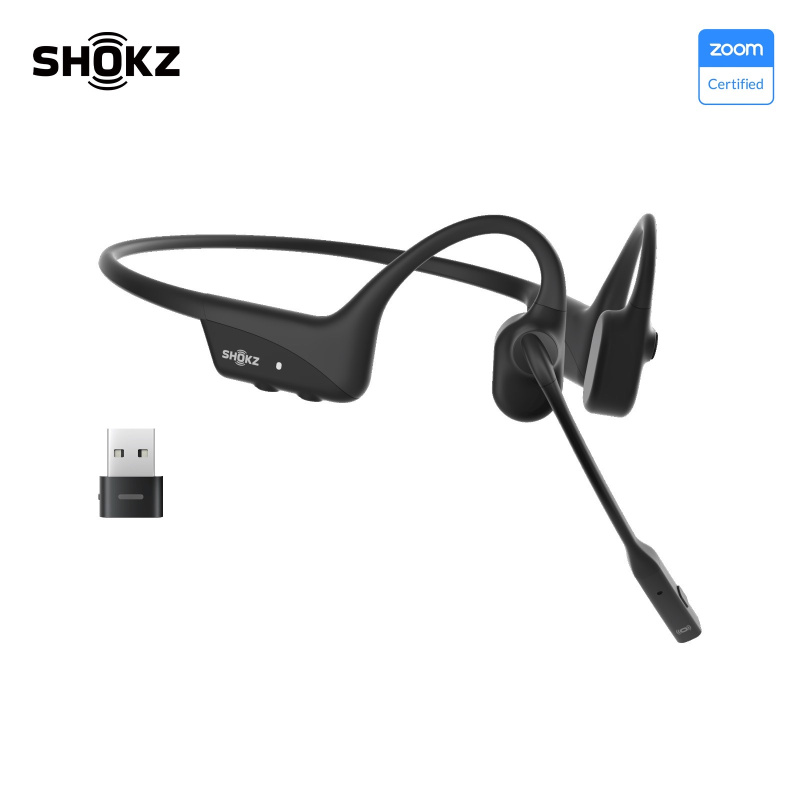 【開放式耳機】Shokz OpenComm2 UC 骨傳導通訊耳機 C110 (USB-A)【原裝行貨一年保養】