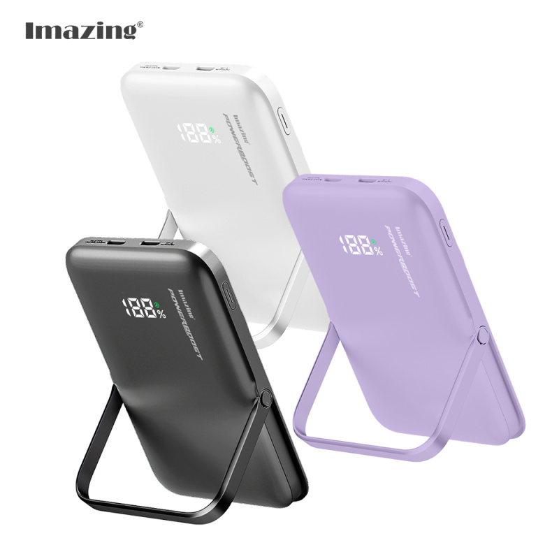 【現貨發售】Imazing 10000mAh MagSafe 支架磁吸無線充電移動電源 Q15【原裝行貨 一年保養】