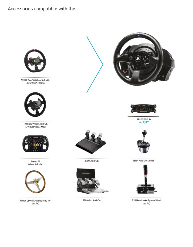 Thrustmaster 圖馬思特 T300 Alcantara Edition 麂皮軚+三腳踏 賽車方向盤
