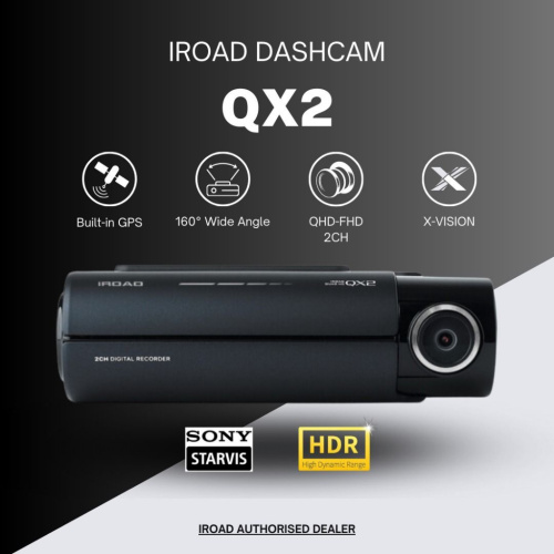 IROAD 1440P QHD | FHD 2CH- 雙鏡頭前後行車記錄儀 [QX2]