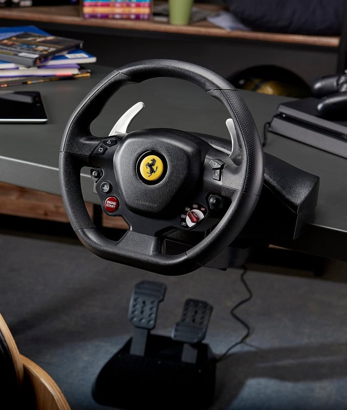 Thrustmaster 圖馬思特 T80 Ferrari 488 GTB Edition 方向盤+腳踏