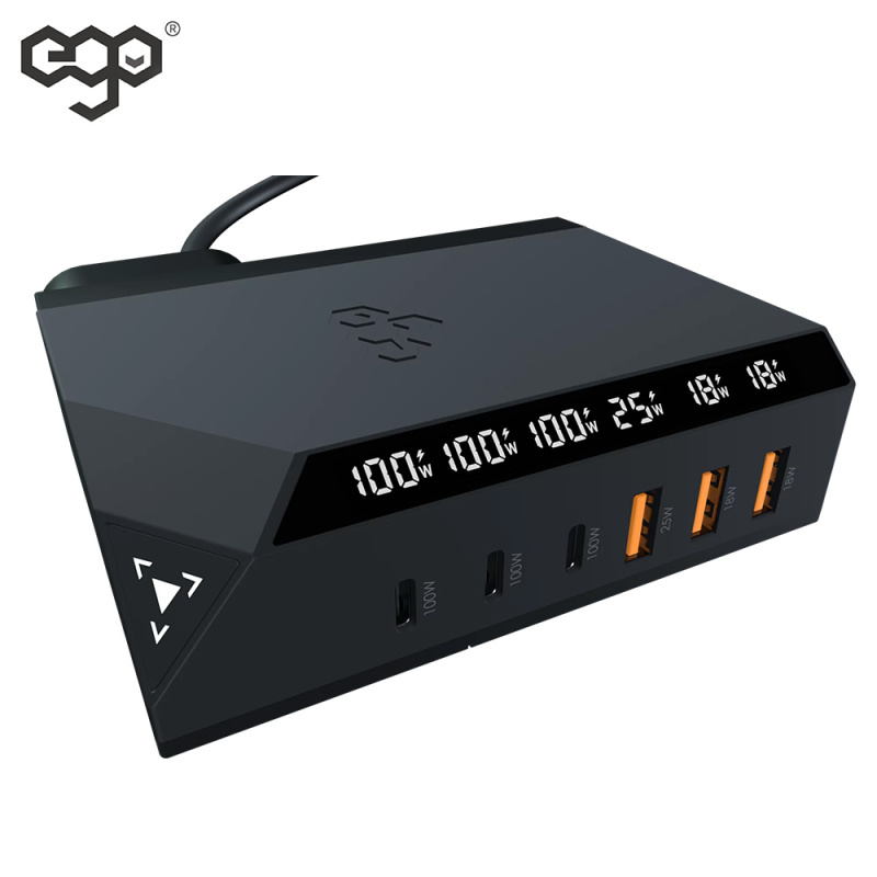 EGO EXINNO 120W 即時輸出顯示 6端 USB充電器 EX120【原裝行貨 一年保養】