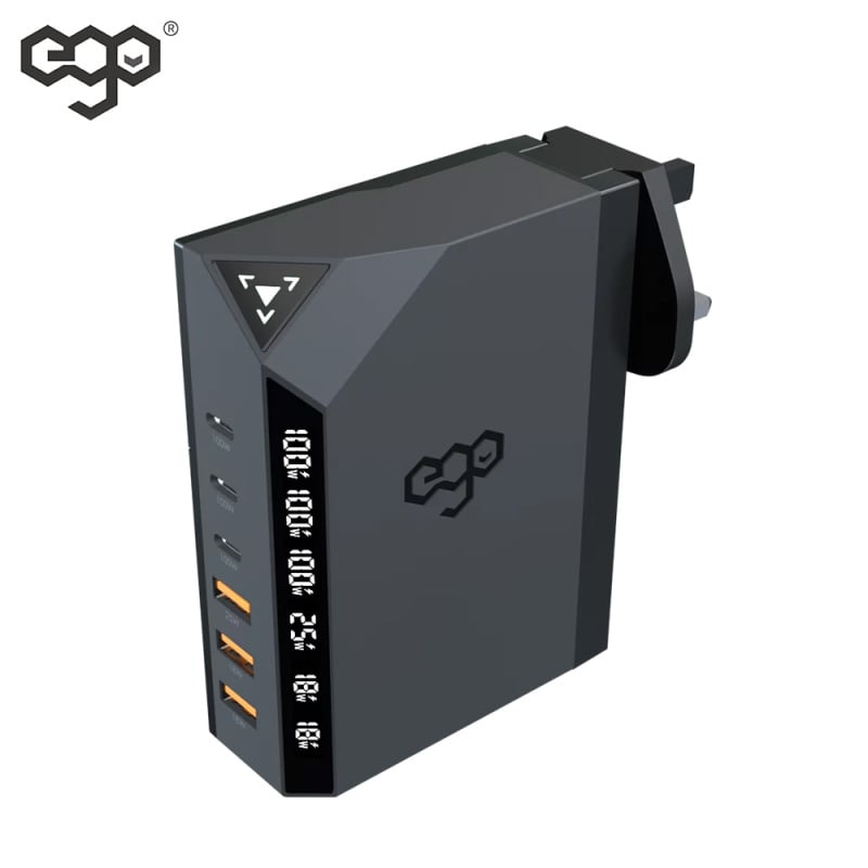 EGO EXINNO 120W 即時輸出顯示 6端 USB充電器 EX120【原裝行貨 一年保養】