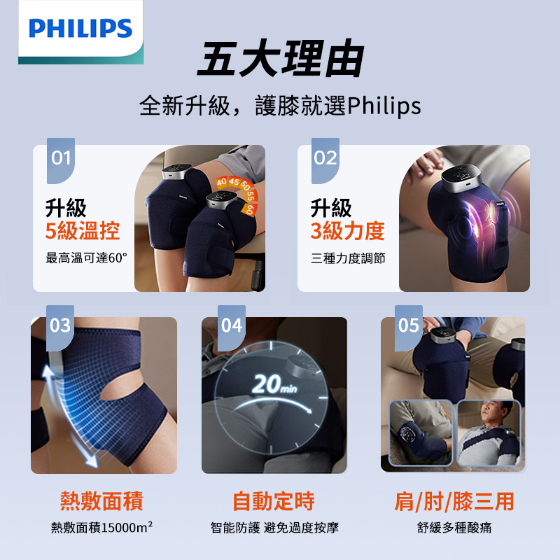 Philips 飛利浦 膝蓋熱敷按摩儀器