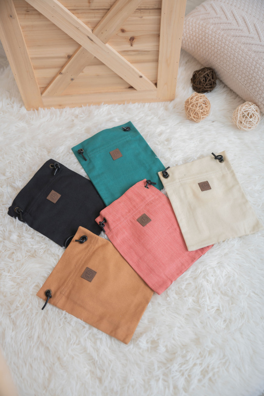 《自家製系列》米白色帆布多用途 隨身斜揹袋  MADE IN HONG KONG