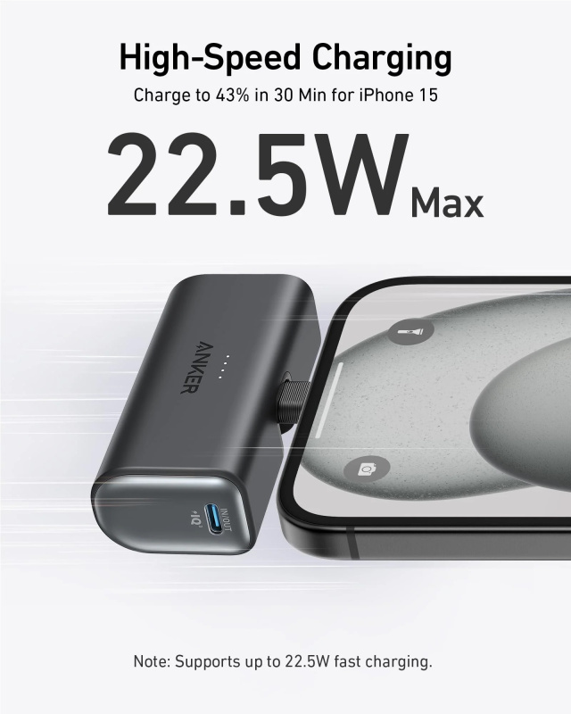Anker Nano Power Bank (22.5W, Built-In USB-C Connector) A1653