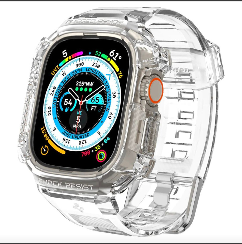 Spigen Apple Watch Ultra / Ultra 2 (49mm) Rugged Armor Pro 一體式防摔保護殼連錶帶
