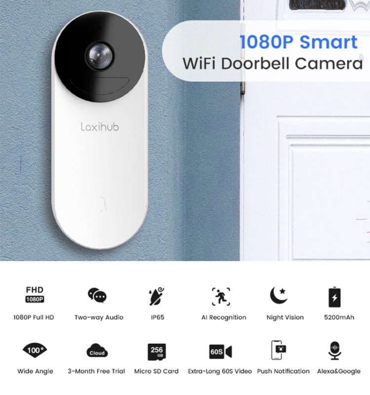 【新品到貨】Arenti Laxihub BellCam 1080P Wifi 無線門鈴攝影機【原裝行貨一年保養】