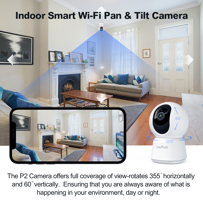 【新品到貨】Arenti Laxihub P2T HD 2K/3MP 360° 室內 Wi-Fi 雲台攝影機【原裝行貨一年保養】