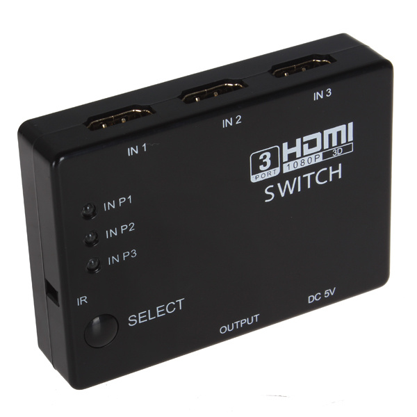 HDMI 3 Ports Switch 3進1出切換器 - HDMI Switcher Selector Box Auto Switch with Remote 遙控