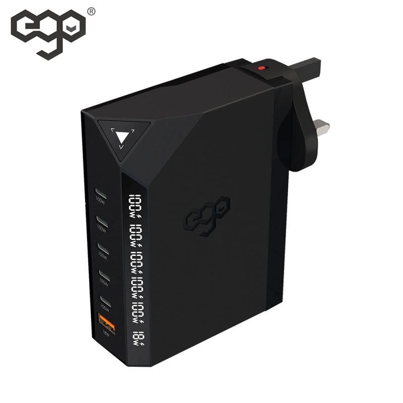 【旅行恩物】EGO EXINNO+ 180W 即時輸出顯示 6洞USB充電器【原裝行貨 一年保養】