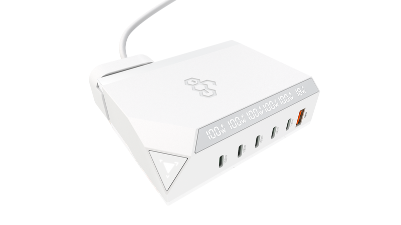 EGO EXINNO+ 180W 即時輸出顯示 6洞USB充電器