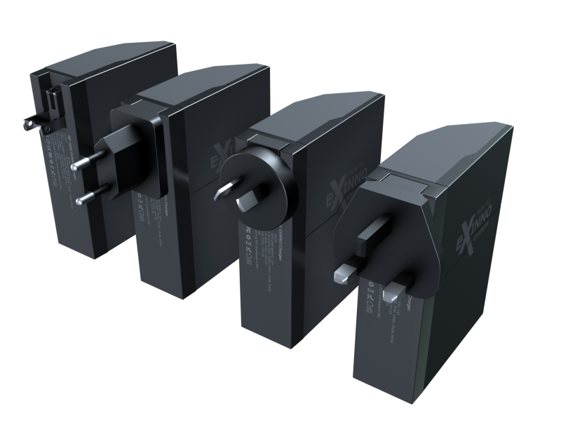 EGO EXINNO+ 180W 即時輸出顯示 6洞USB充電器