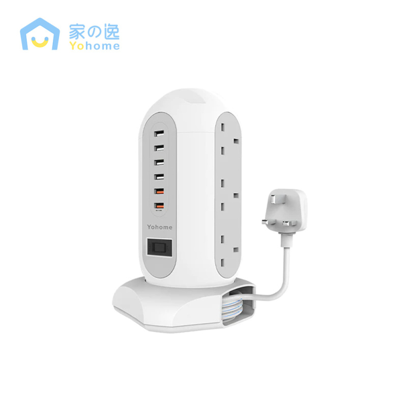 Yohome 家の逸 塔插式多功能智能安全收納拖板(SM-YG6U9A)【原裝行貨一年保養】