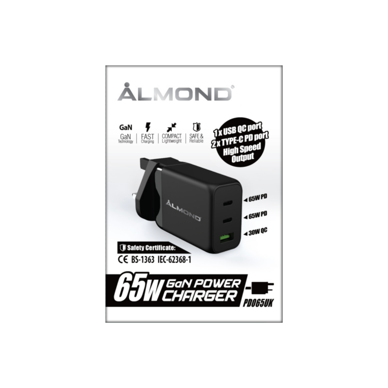 ALMOND PD065UK 快速充電器【原裝行貨一年保養】 ALMOND PD065UK 快速充電器【原裝行貨一年保養】