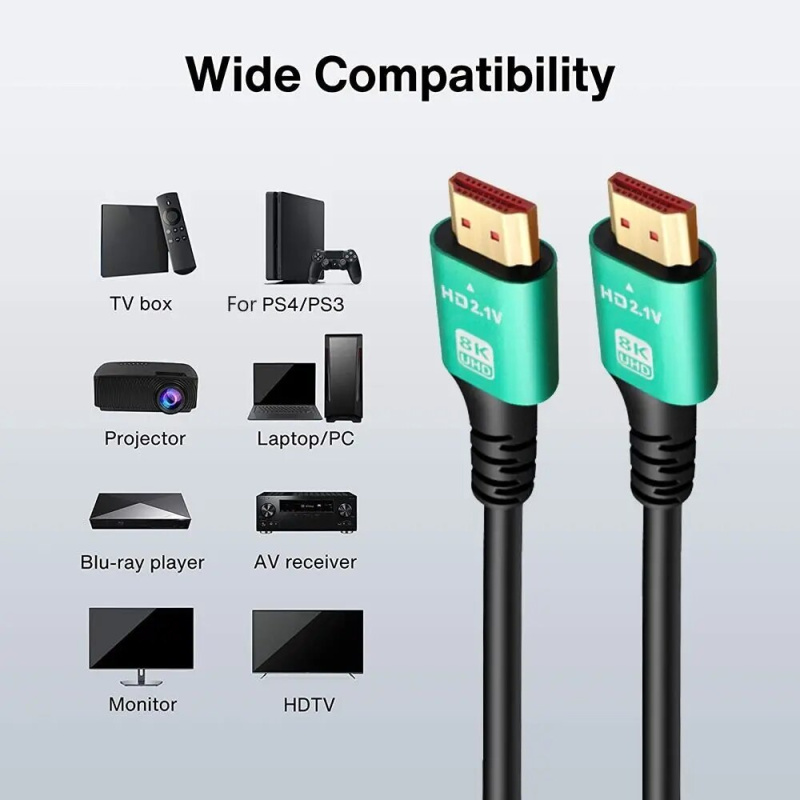 HDMI Ultra HD High Speed 8K v2.1 Cable - 3m HDMI Ultra HD High Speed 8K v2.1 Cable - 3m