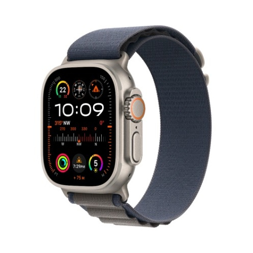 Apple Watch Ultra 2 49mm 智能手錶 - 鈦金屬配藍色登峰手環 [GPS + 流動網絡] M
