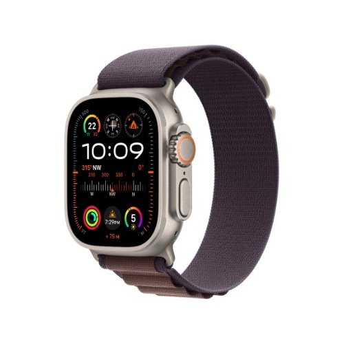 Apple Watch Ultra 2 49mm 智能手錶 - 鈦金屬配靛藍色登峰手環 [GPS + 流動網絡]  S