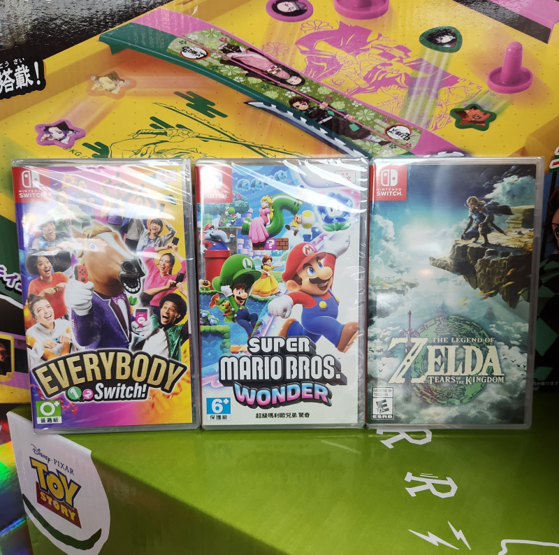 （最強銷量熱賣）～3 Combo Set組合 全新 Switch EveryBody + Mario Wonder + Zelda （3款均有齊中文/英文字幕）
