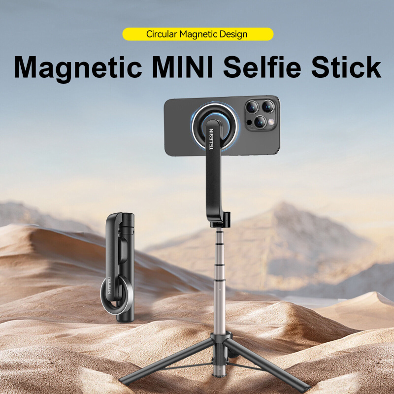 TELESIN WS-22005 MINI Selfie Stick Magnetic Desktop Tripod 輕巧自拍杆磁吸版