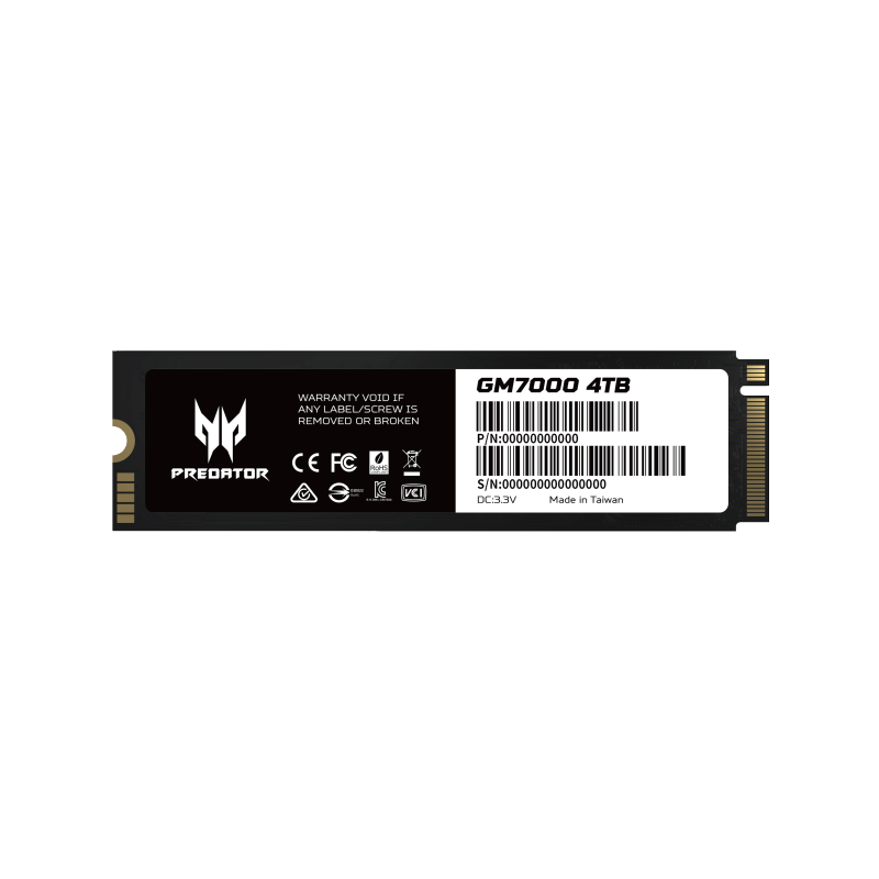 ACER Predator GM7000 (2TB) PCIe 4.0 DRAM M.2 Gaming SSD (HD-AGM702T)  [現金/轉數快優惠 $2699]