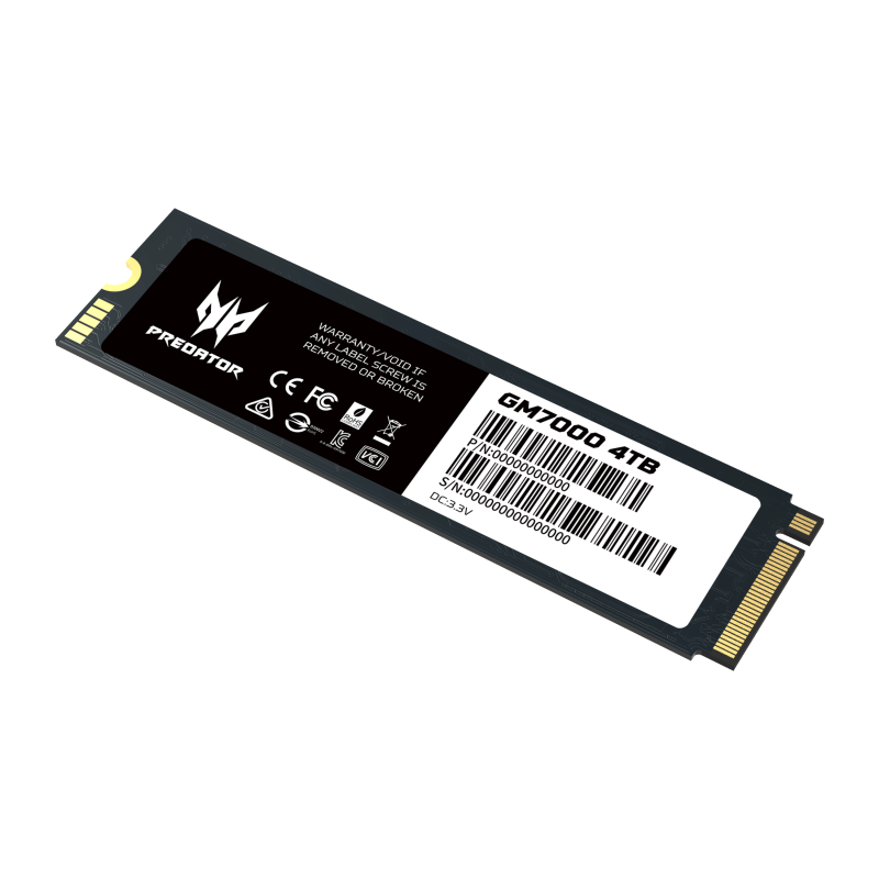 ACER Predator GM7000 (4TB) PCIe 4.0 M.2 DRAM Gaming SSD (HD-AGM704T)  [現金/轉數快優惠 $4699]