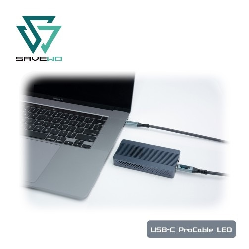 Savewo 救世 ProCable USB-C USB4 Thunderbolt 4 極速充電傳輸線 (1m)